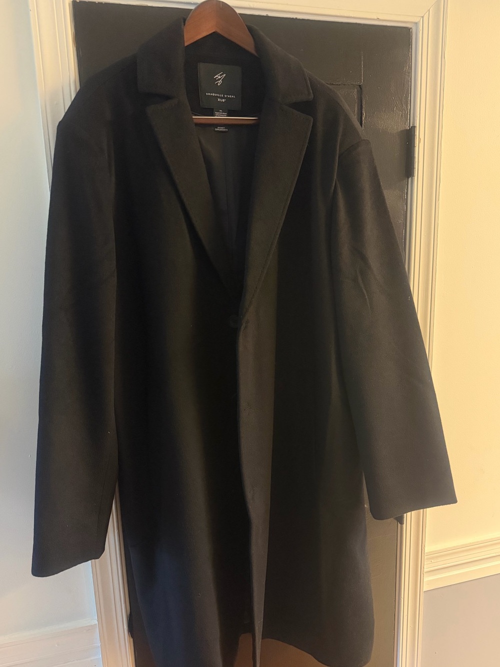 Shaquille O’Neal Wool Blend Black Overcoat - Unbranded NWOT